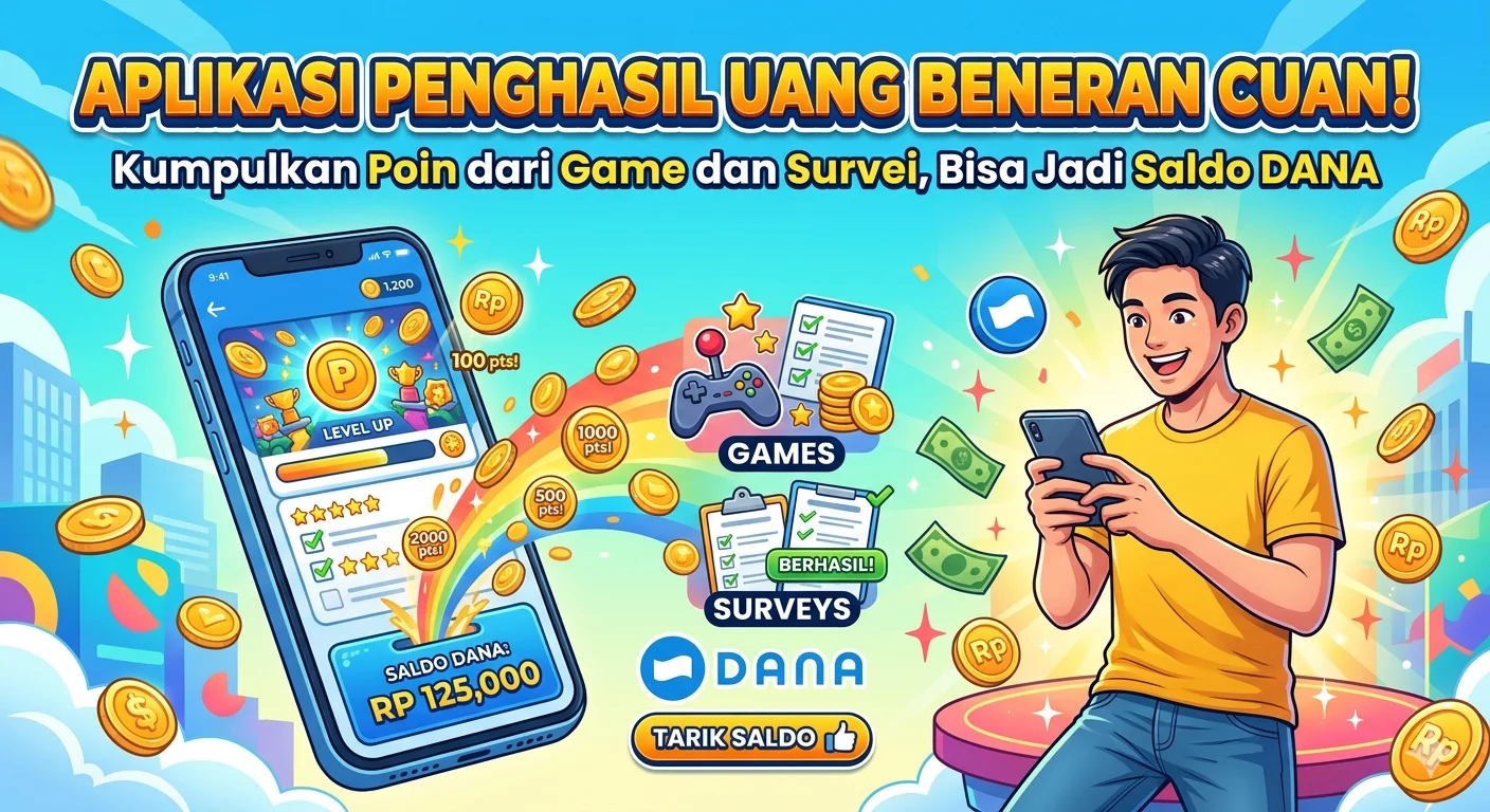 Aplikasi Penghasil Uang Paling Cuan, Kumpulkan Poin dari Game dan Survei